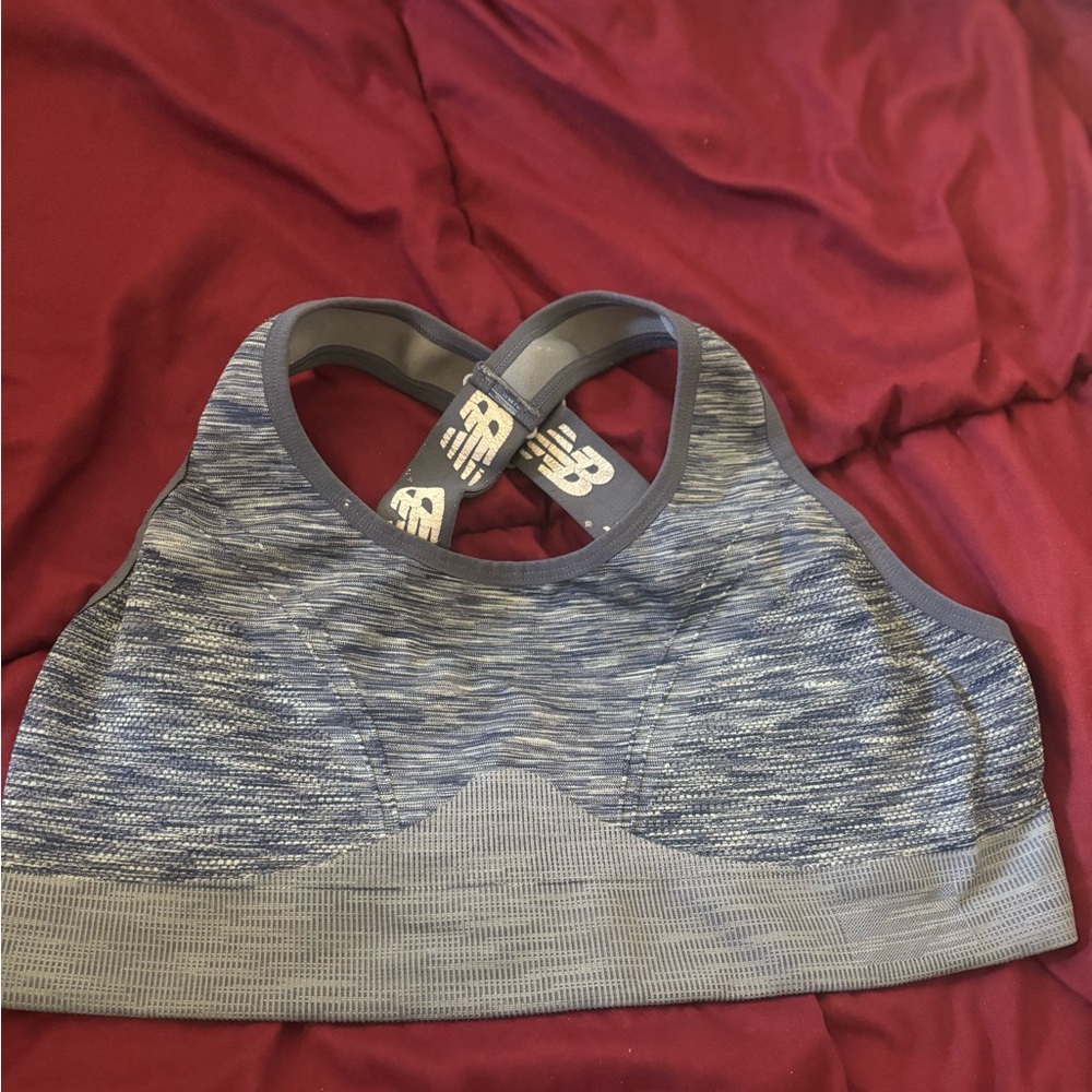 New Balance Women's Blue/Gray Sports Bra